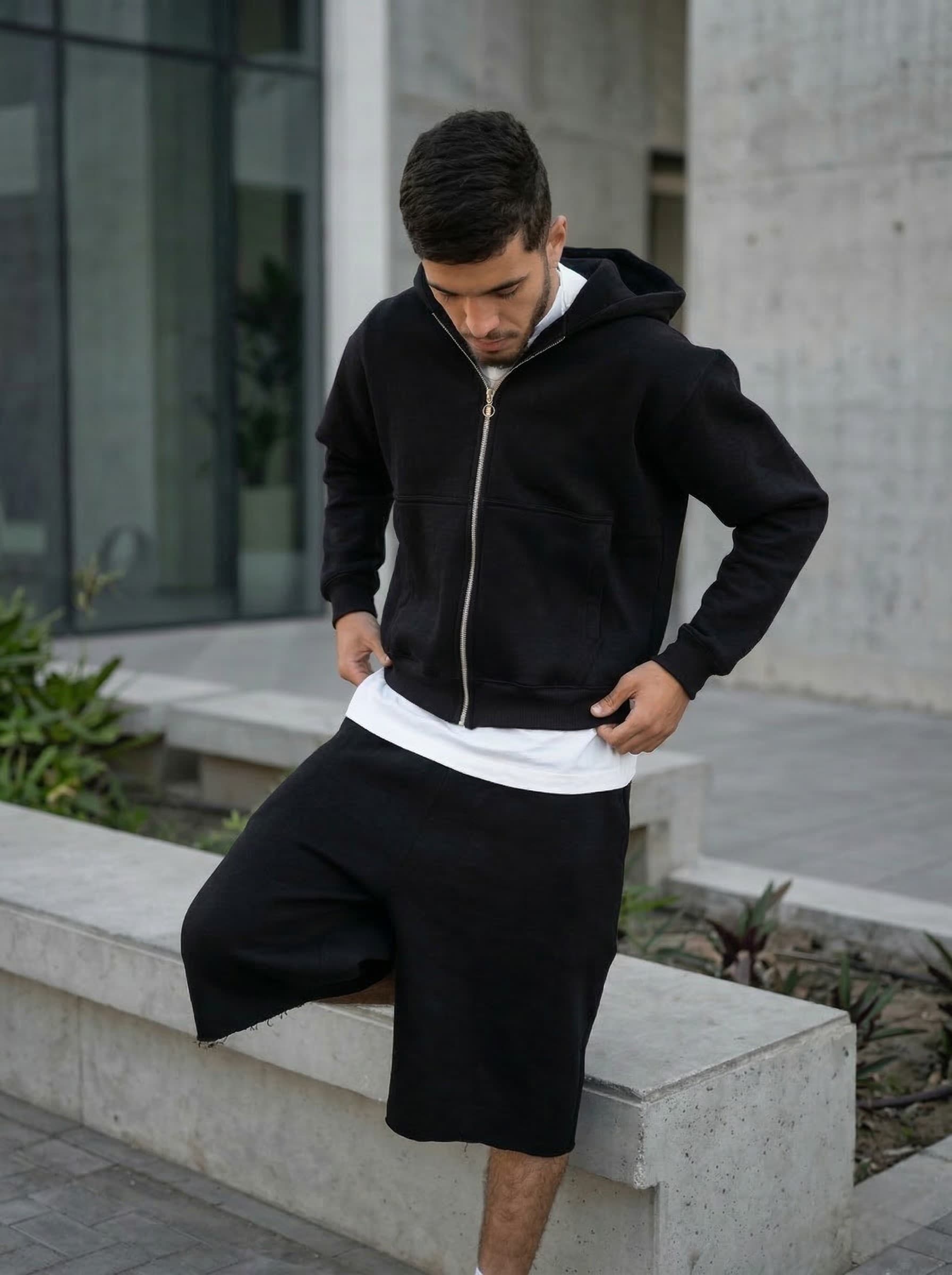 Black Core Zip Tracksuit